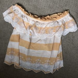 Crochet off-the-shoulder top